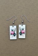 Pink Rose Earrings